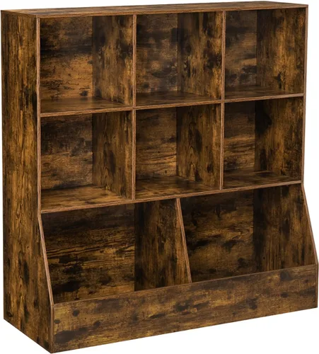 Miniatura 11 de DINZI LVJ Organizador de almacenamiento para juguetes, estantería para niños, gabinete de almacenamiento de juguetes de madera, estantería