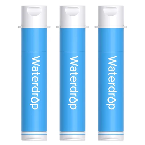 Waterdrop Filtro de agua con popote, sistema de filtración de agua para campamento, purificador de agua potable de supervivencia al aire libre para