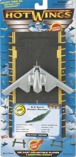 Miniatura 4 de B-2 Stealth Bomber (Plata) con pista conectable