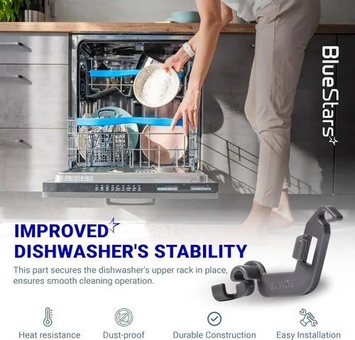 Miniatura 3 de BlueStars (Actualización 2025) W10082853 Clip Pivote para Lavavajillas - Compatible con Lavavajillas Whirlpool, Kenmore, KitchenAid - Reemplaza