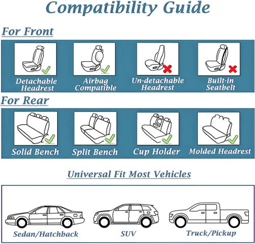 Miniatura 6 de Fundas de asiento de automóvil para K4 para KIA K4 2025-2026, fundas de asiento impermeables de cuero, compatible con bolsa de aire, juego completo