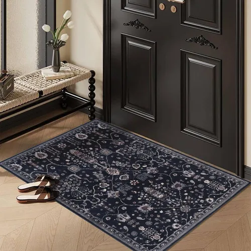 Miniatura 25 de GLN Rugs Traditional Collection - Alfombra de felpilla lavable a máquina, tradicional, antideslizante, alfombra de felpilla de pelo bajo, para sala