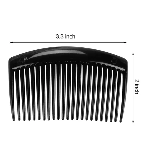 Miniatura 2 de 24 peines laterales de plástico para el cabello, peine giratorio francés con 23 dientes, pinzas de pelo fino, peines decorativos para el cabello