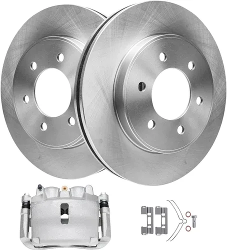 Miniatura 38 de Detroit Axle - Kit de freno delantero para Volkswagen Golf Jetta City Beetle Rotores de freno de disco de repuesto pastillas de freno de cerámica