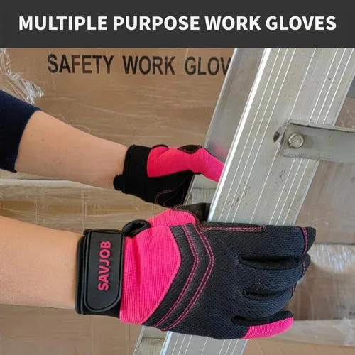 Miniatura 5 de Guantes de trabajo de seguridad para hombres y mujeres, guantes de trabajo utilitarios, guantes de mecánico, guantes de trabajo de patio, ajuste