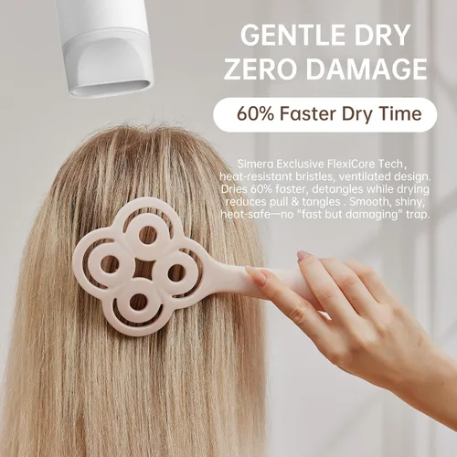 Miniatura 8 de SIMETRA Cepillo de pelo Lucky para mujeres y hombres, cepillo desenredante chapado en oro de 14 quilates, cepillo desenredante para todo