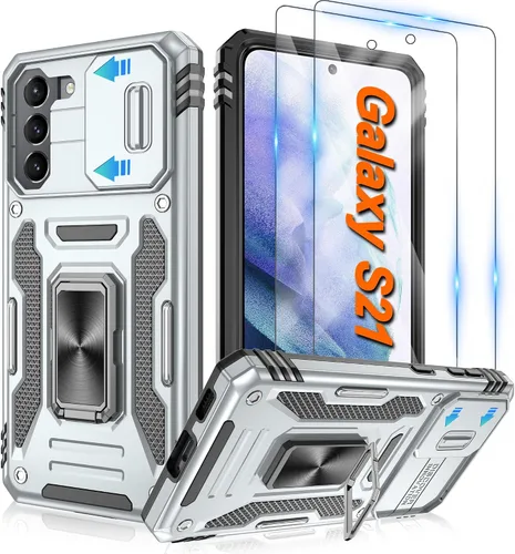 Miniatura 67 de Atump Funda para Motorola Moto G Play 2024 (4G) con [paquete de 2] protector de pantalla HD y cubierta para cámara deslizante, soporte de anillo