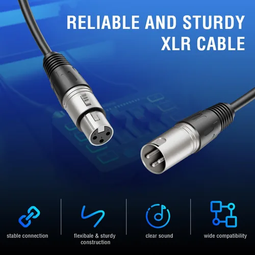 Miniatura 6 de FIFINE Mezclador de audio para juegos con paquete de cable XLR, mezclador de PC RGB de transmisión con cable de micrófono, interfaz XLR, atenuadores