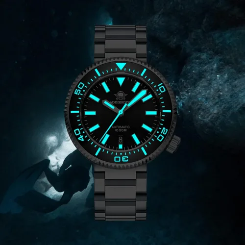 Miniatura 3 de ADDIESDIVE Diver 1000M Mens Dive Watch 45MM Automatic with Exhaust Valve Luminous Synthetic Sapphire Crystal