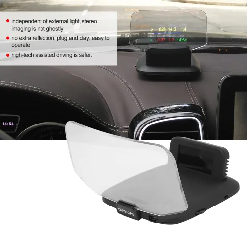 Miniatura 7 de HUD para coche, pantalla frontal, indicador OBD2, C1 OBD2 y GPS LED OBD coche HUD pantalla frontal velocímetro proyector sistema herramienta