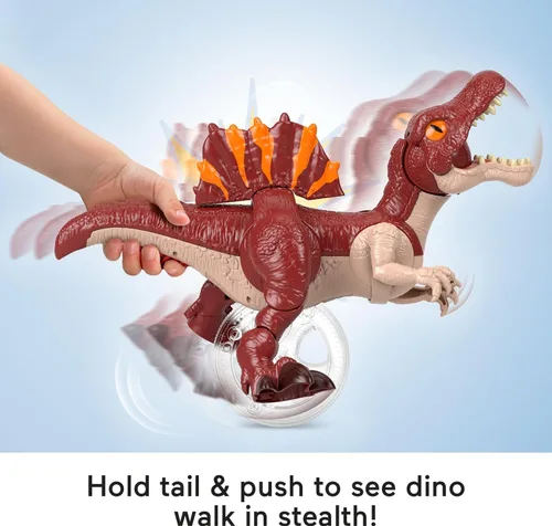 Miniatura 4 de Fisher-Price Imaginext Jurassic World Rebirth Juguete de Dinosaurio, Figura de Spinosaurus Corredor con Movimiento de Embestida y Mordisco, 9