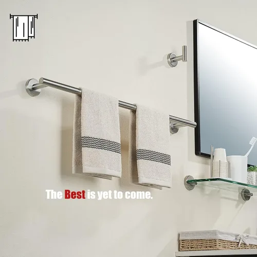 Miniatura 4 de JQK Barra para Toallas de Baño, 27 Pulgadas, 304 Acero Inoxidable Grueso de 0.8mm, Toallero para Baño, Soporte para Toallas con Acabado Cepillado