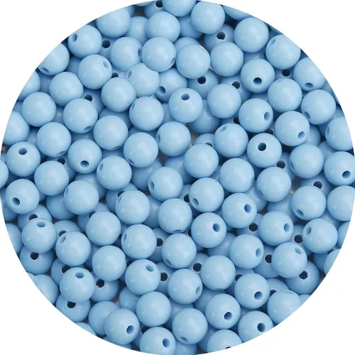 Miniatura 7 de BONNY BOXX 2000 piezas 4 mm cuentas redondas de acrílico de zafiro suave, bolas de plástico de chicle de burbujas, cuentas gruesas de bolas