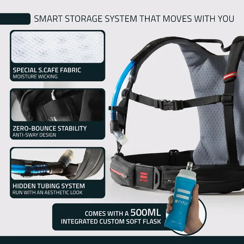 Miniatura 4 de FITLY Minimalist Running Pack - Running Backpack Phone Holder, Storage, Thoracic Belt - Carry Personal Items - Running Gear for Men & Women