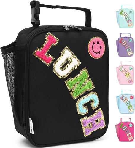 Miniatura 25 de FlowFly Lonchera para niños, bolsa suave aislada, mini hielera para el regreso a clases, kit de bolsa térmica para comidas, para niñas, niños, robot