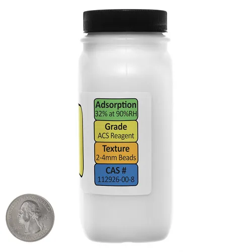 Miniatura 2 de Gel de sílice [SiO2] Cuentas de grado ACS de 12 onzas en dos botellas ahorradoras de espacio