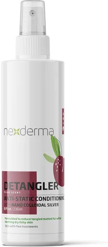 Miniatura 2 de NEXDERMA Spray acondicionador antiestático desenredante para perros y gatos, fórmula para calmar la piel sensible con aroma a ciruela, sequedad