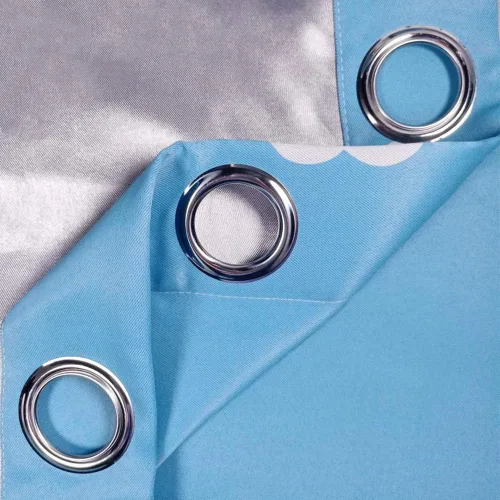Miniatura 5 de 1 panel de cortinas opacas blancas y azules para niños