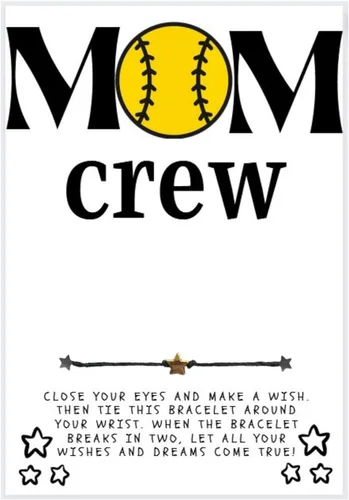 Miniatura 21 de Softball Wish Bracelet, Softball Gift, Team Gift, Softball Card, Graduation, Senior Year, Sports Team Party Favor Gift, Team Wish Gift