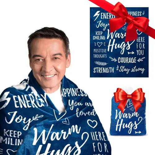 EasyFluffy Manta de Recuperación para Hombres y Mujeres - Manta Curativa Súper Suave con Palabras Inspiradoras - Regalos de Pronta Recuperación para