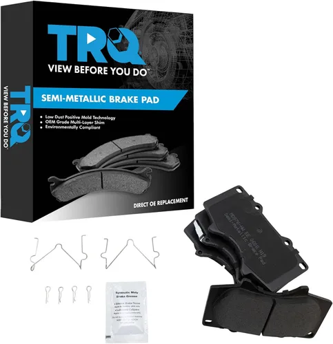 Miniatura 12 de TRQ Pastillas de freno delanteras semi metálicas compatibles con Ford Expedition 2018-2021 F-150 2018-2020 Lincoln Navigator 2018-2022