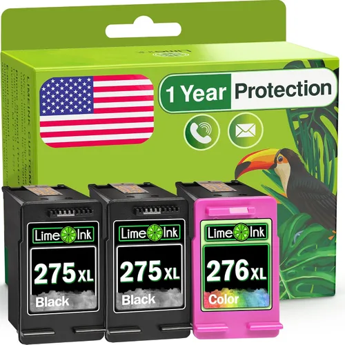 Limeink 3 cartuchos de tinta remanufacturados de repuesto para Canon 275 276 cartuchos de tinta 275xl 276xl para Canon 275 276 Pixma TS3522 TR4720