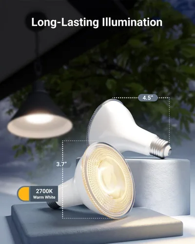 Miniatura 3 de Sunco - Paquete de 2 bombillas LED PAR30 del anochecer al amanecer, 850 lúmenes, 11 W, 2700 K blanco suave, no regulable, E26, bombilla