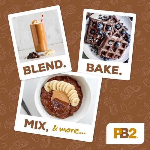 Miniatura 5 de PB2 Mantequilla de cacao de chocolate en polvo con cacao – 0.14 oz de proteína, 90% menos grasa, certificado sin gluten, solo 50 calorías por