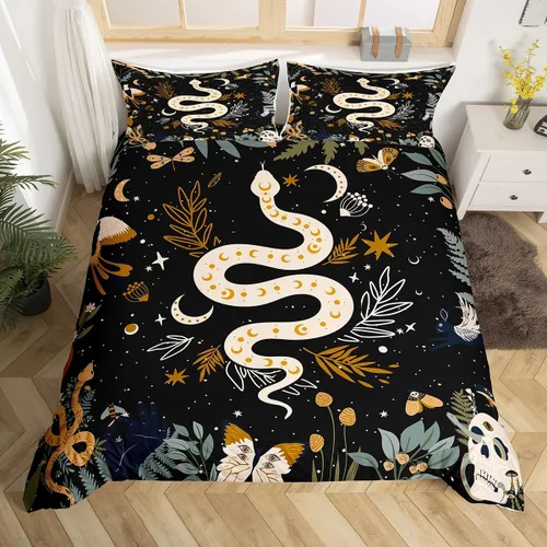 Miniatura 16 de Erosebridal - Juego de ropa de cama con diseño de parque nacional, funda de edredón de montañas humeantes, funda de edredón verde bruma y árbol