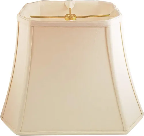 Miniatura 26 de Royal Designs, Inc. Pantalla de Lámpara Rectangular con Esquinas Cortadas, DBS-710-11BG, 6 x 11 x 8, Beige