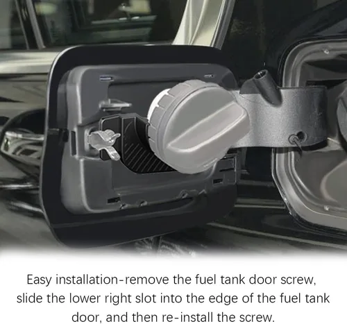 Miniatura 7 de HAOBO Soporte para tapa de gasolina compatible con Toyota Tacoma 2016-2024 3ª generación, accesorios exteriores automotrices, tapa de depósito