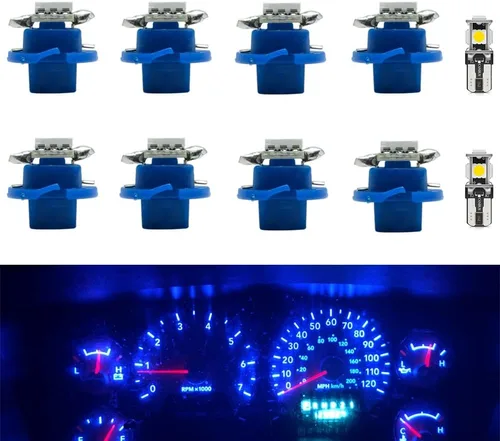 Kit de bombillas de instrumento para instrumento de medidor de salpicadero, color azul, 10 Uds. para Mercedes Benz W168 W210 W163 W208 R170