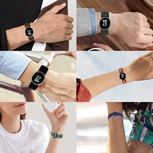 Miniatura 6 de Correa elástica de 0.78 pulgadas compatible con Samsung Galaxy Watch 5/4/6 de 1.575 pulgadas, 1.732 pulgadas, Watch 5 Pro de 1.772 pulgadas, Watch 4