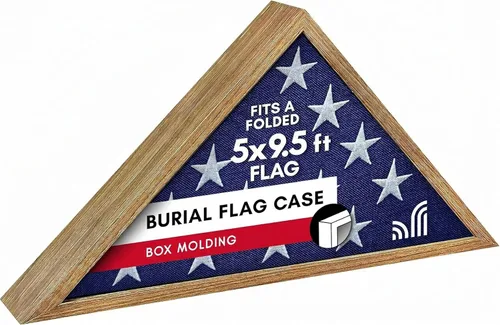 Miniatura 10 de Americanflat Vitrina grande de bandera – Se adapta a banderas de entierro plegadas de 5 x 9.5 pies – Colección Silhouette – Caja de exhibición