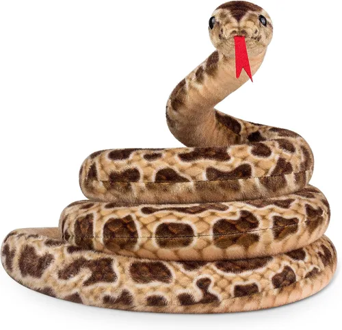 Hozzi Boa Constrictor gigante de peluche grande de serpiente de peluche realista de 78.7 in / 80 pulgadas, regalos realistas para niños, fiesta de