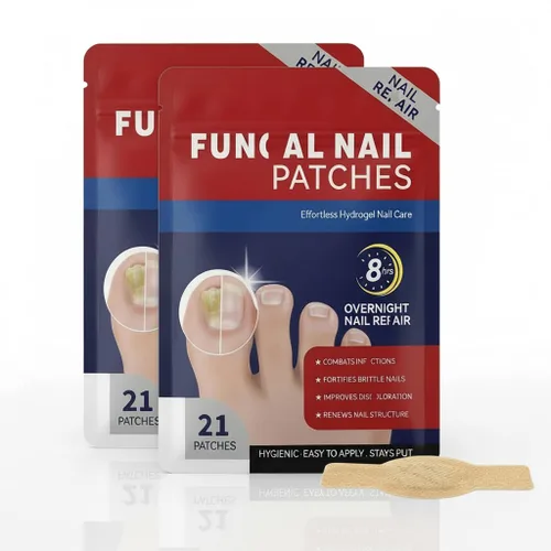 Parches de uñas para uñas de los pies, paquete de 2, calcomanías para uñas de los pies, parches de uñas nocturnas de 8 horas para uñas grandes y