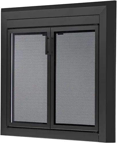 Miniatura 2 de UniFlame - Logan - Puertas de chimenea estilo gabinete con vidrio templado ahumado