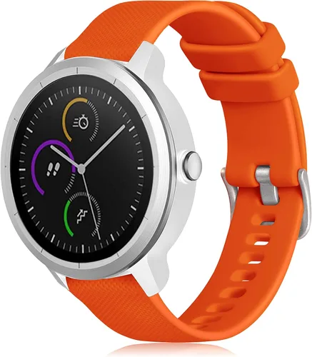 Miniatura 8 de GEAK Compatible con correas de reloj Garmin Vivoactive 5/Garmin Vivoactive 3, banda de silicona de 20 mm para Vivoactive 3 Music/Vivomove