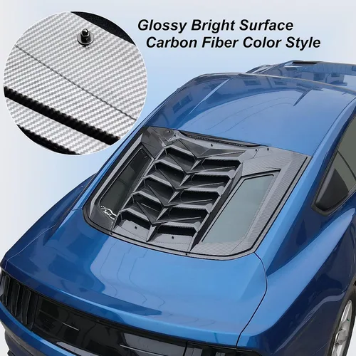 Miniatura 3 de Persiana para ventana trasera para Ford Mustang 2015-2023, Decoración de ventilación estilo GT Lambo para parabrisas para Ford Mustang 2015-2023