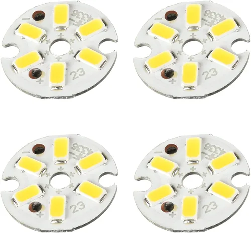 Othmro 4 bombillas LED de chip de 300 mA de 3 W, 9-11 V, súper redonda, bombilla de chip LED, dispositivos montados en superficie, focos de luz para