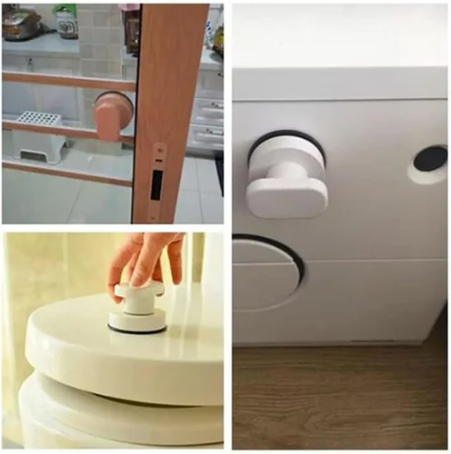 Miniatura 5 de WANLIAN - Potente manija de puerta de espejo de cristal con ventosa, pasamanos de pared con ventosa para refrigerador, cajón de nevera, manija