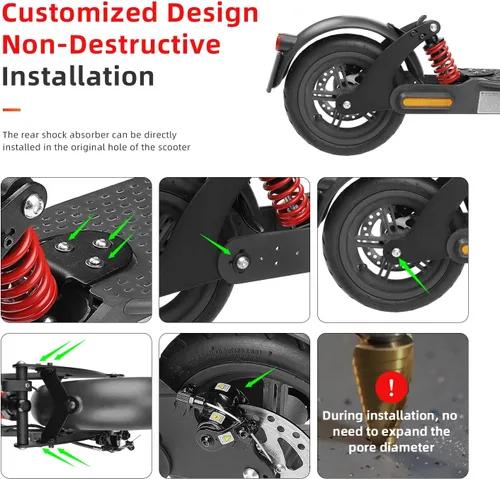 Miniatura 3 de ulip Kit de suspensión trasera scooter eléctrico amortiguador Fender luz trasera accesorios para Xiaomi M365 Pro Pro2 1S MI3 Essential Lite Scooter