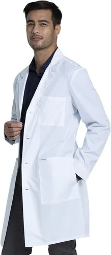 Miniatura 4 de Cherokee White Lab Coat for Men or Women with 3 Pockets and Center back length 38" CK460