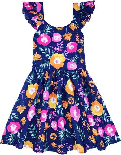 Miniatura 258 de Vestido de verano para niña, de algodón, con diseño floral