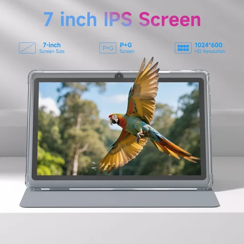 Miniatura 3 de HOTTABLET Tablet de 7 Pulgadas Android 14.0 con Estuche Protector, 8GB (4+4GB Expandible) RAM + 32GB ROM, Pantalla IPS, Cámara Dual, Bluetooth 5.0