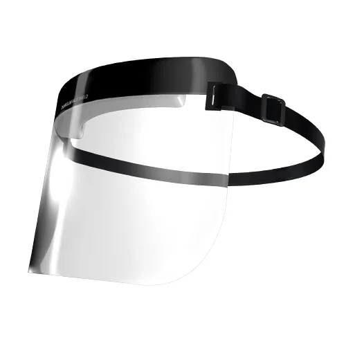 Purity Protectores faciales de seguridad para adultos (paquete de 6) material transparente PET completo con ajuste deslizante integrado banda