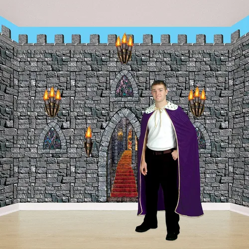Miniatura 6 de Beistle Bata púrpura tamaño King Queen para adultos, accesorio de disfraz de capa de Mardi Gras real para eventos temáticos, fiestas de Halloween