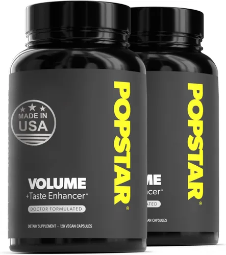 POPSTAR Labs Semen Booster Volumen - Suplemento de salud y fertilidad para hombres - Formulado por médicos para aumentar el volumen de carga -