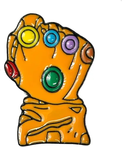Miniatura 4 de OYSTERBOY 3 broches de esmalte de calidad premium Thanos el infinito guantelete guante ojo de Agamotto Super héroes símbolo para cosplay disfraz