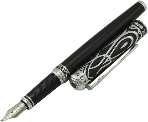 Miniatura 10 de Duke Asian Calligraphy Fude Nib Pluma estilográfica fina a ancha Naturaleza Madre Perla en tapa con estuche para bolígrafo boceto Dibujo Arte Firma